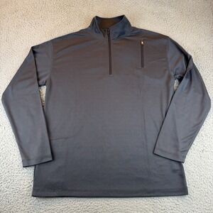 SCOTTeVEST Pullover Mens Medium Gray 1/4 Zip TEC Long Sleeve Lightweight Pockets